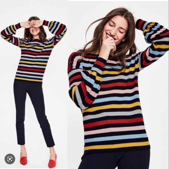 Boden Sweaters - Boden stripped wool/cotton blend sweater